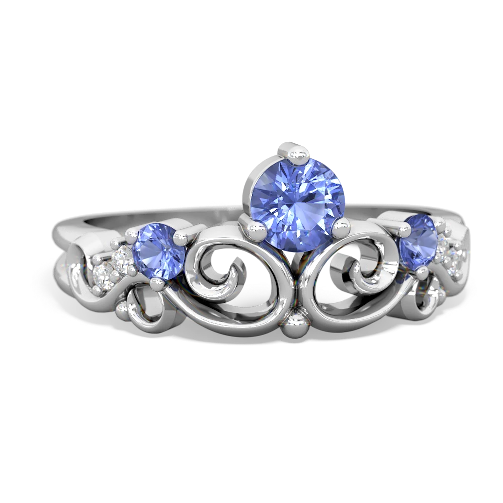 Sapphire Crown Keepsake 14K White Gold ring R5740