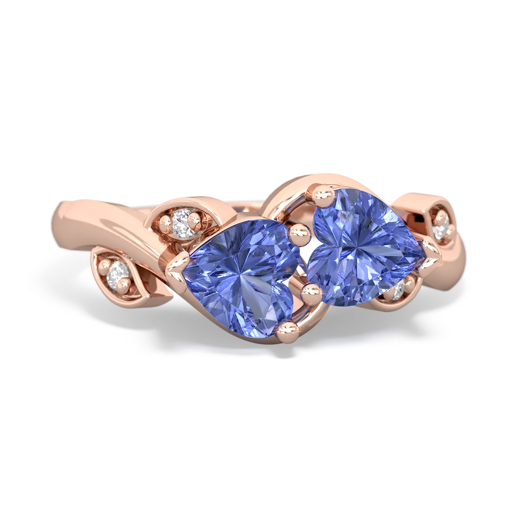 Tanzanite Floral Elegance 14K Rose Gold ring R5790