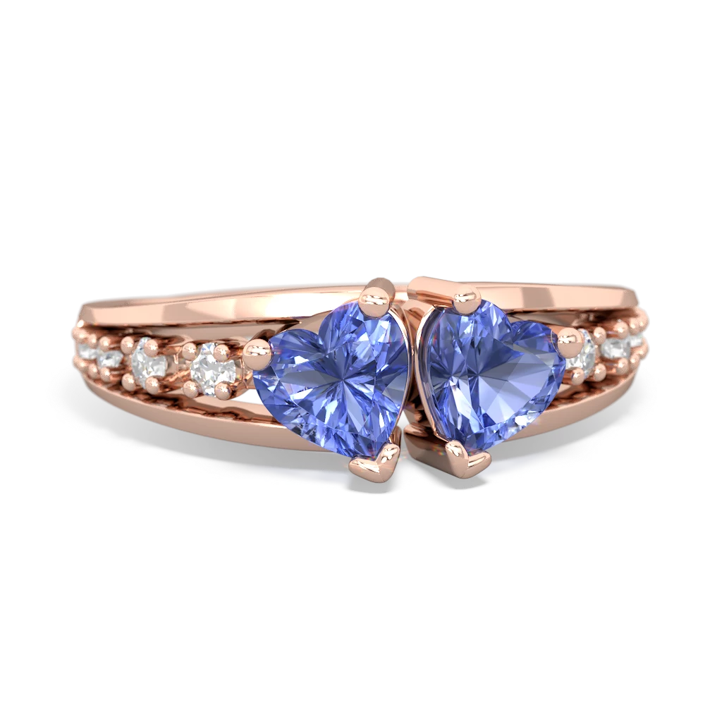 Tanzanite Heart To Heart 14K Rose Gold ring R3342