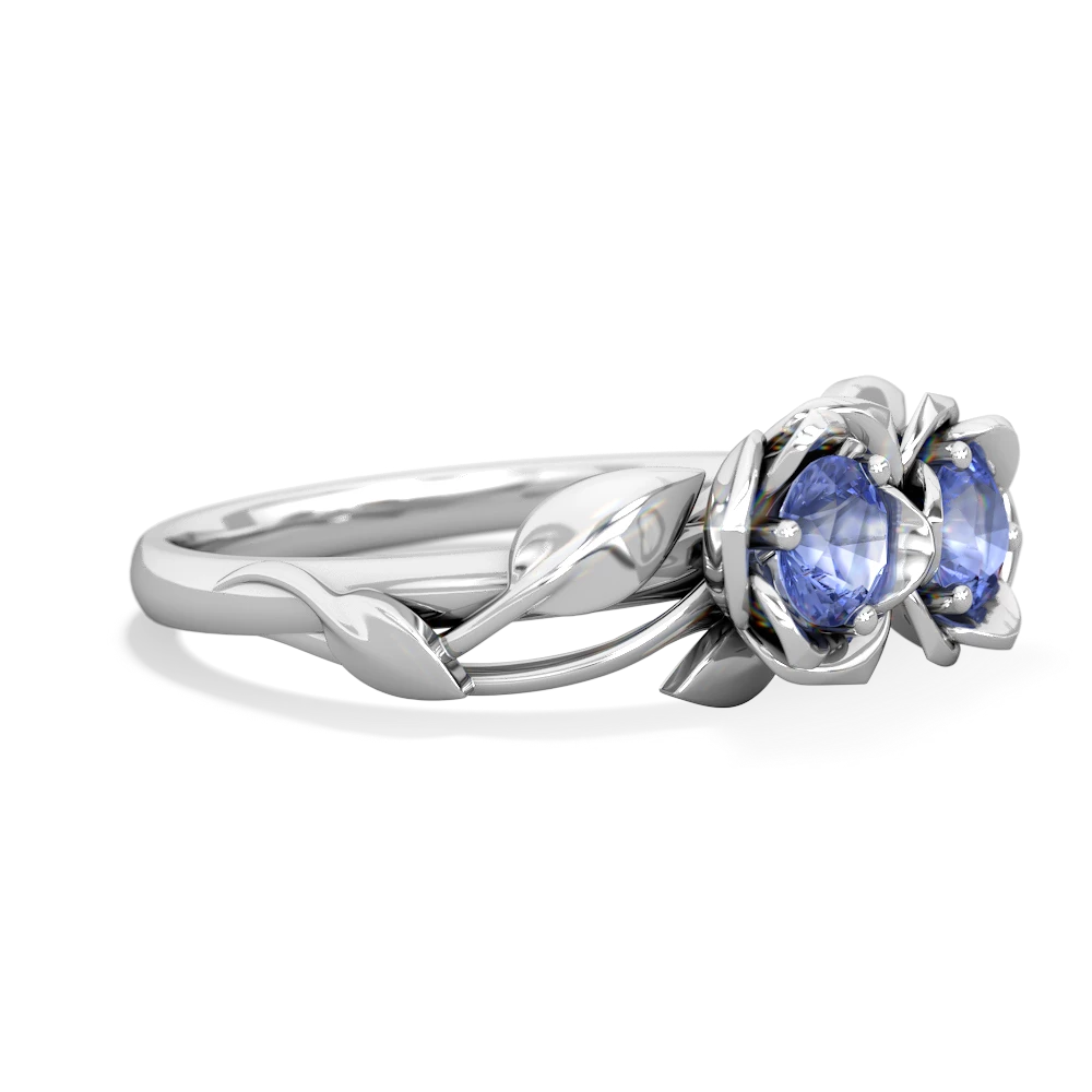 Tanzanite Rose Garden 14K White Gold ring R5510