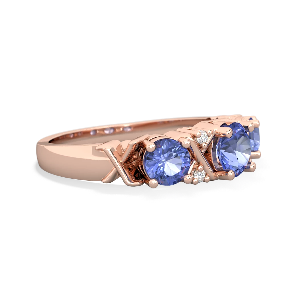 Pink Tourmaline Hugs And Kisses 14K Rose Gold ring R5016