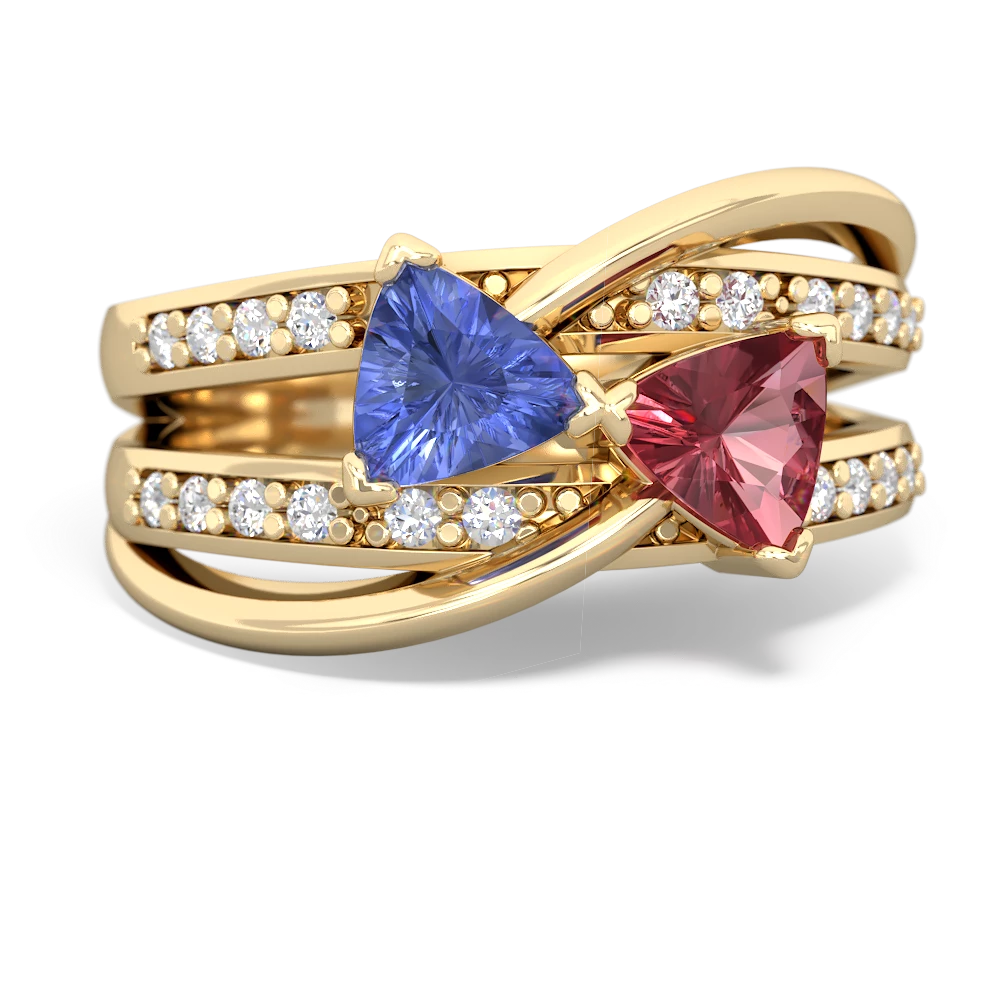 Tanzanite Bowtie 14K Yellow Gold ring R2360