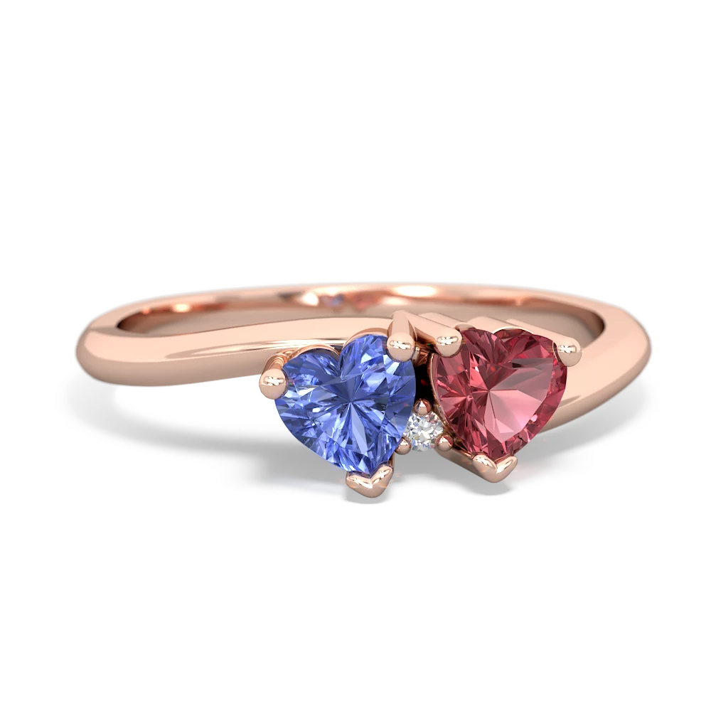 Tanzanite Sweethearts 14K Rose Gold ring R5260