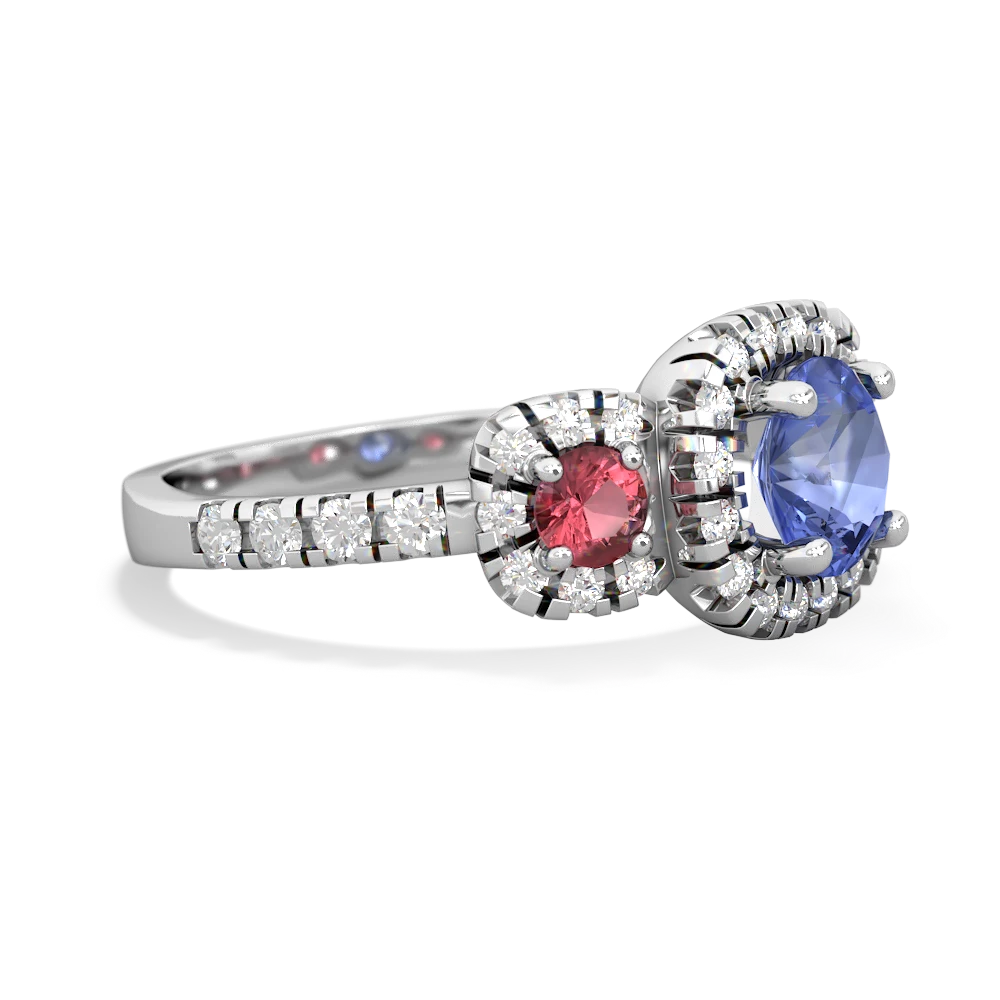 Tanzanite Regal Halo 14K White Gold ring R5350