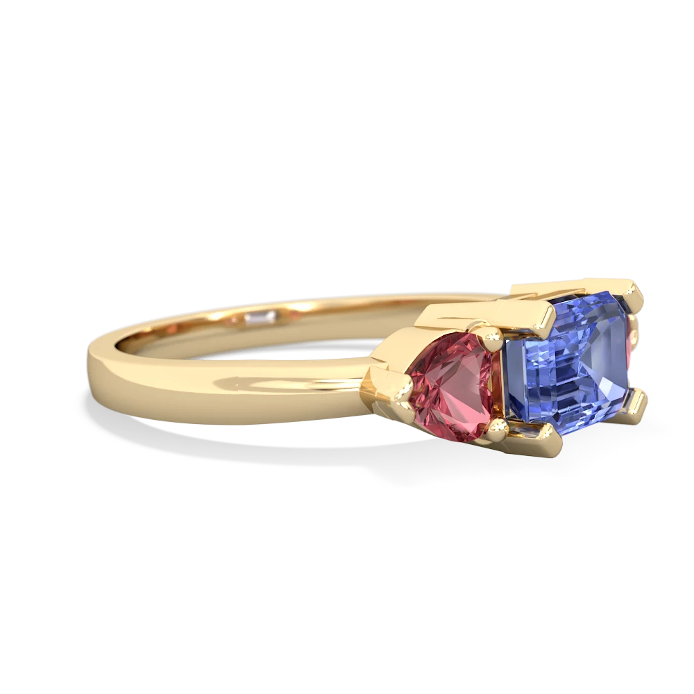 Tanzanite Three Stone 14K Yellow Gold ring R5235