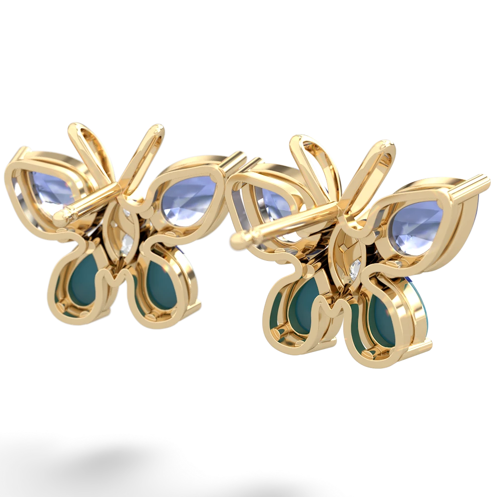 Tanzanite Butterfly 14K Yellow Gold earrings E2215