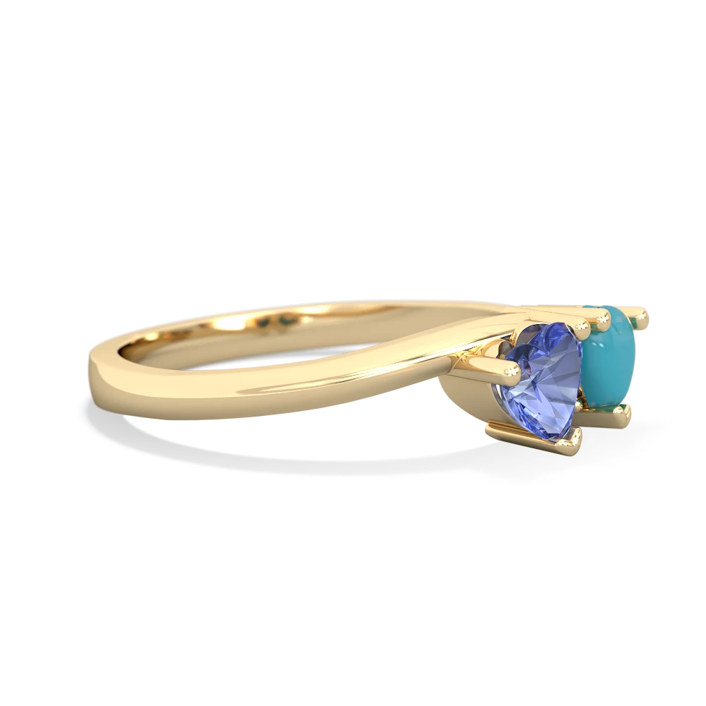 Tanzanite Sweethearts 14K Yellow Gold ring R5260