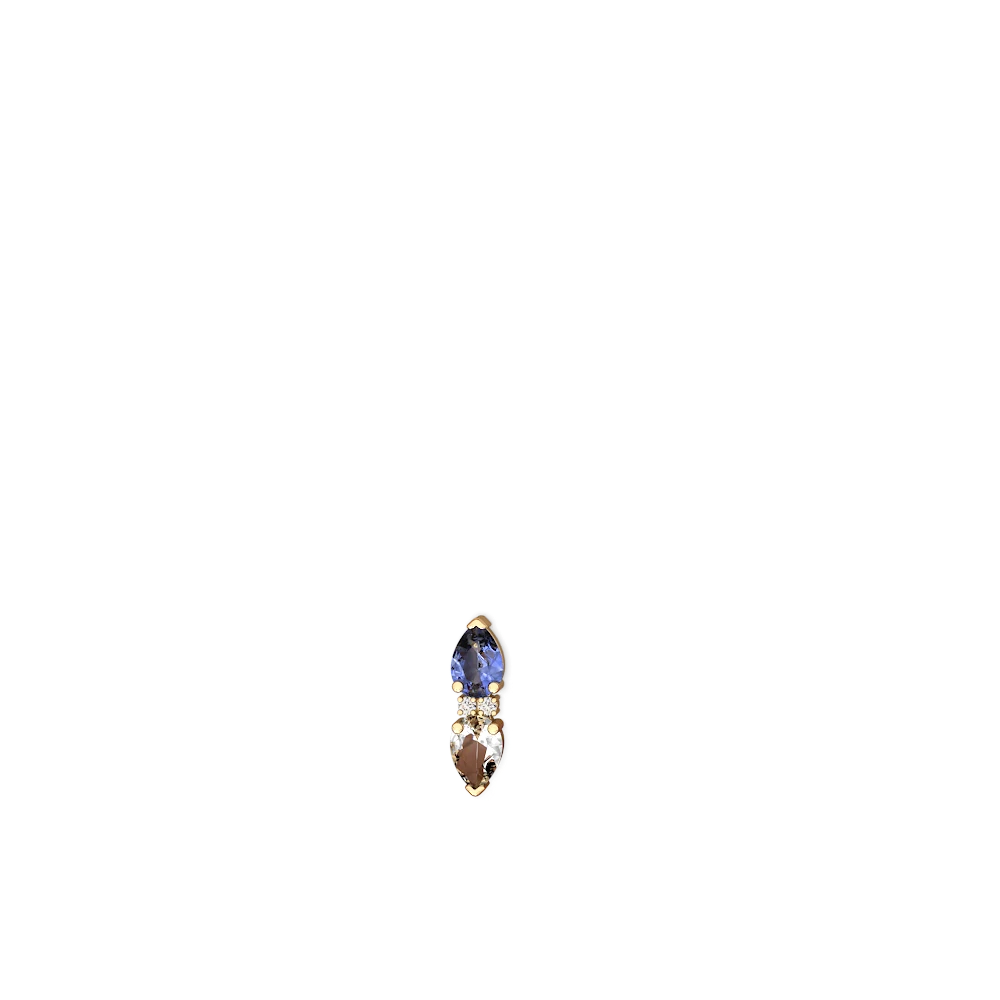 Tanzanite Bowtie Drop 14K Yellow Gold earrings E0865