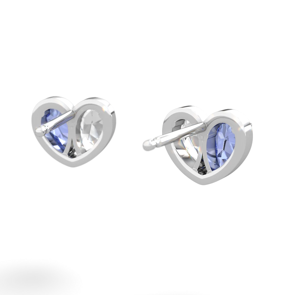 Tanzanite 'Our Heart' 14K White Gold earrings E5072