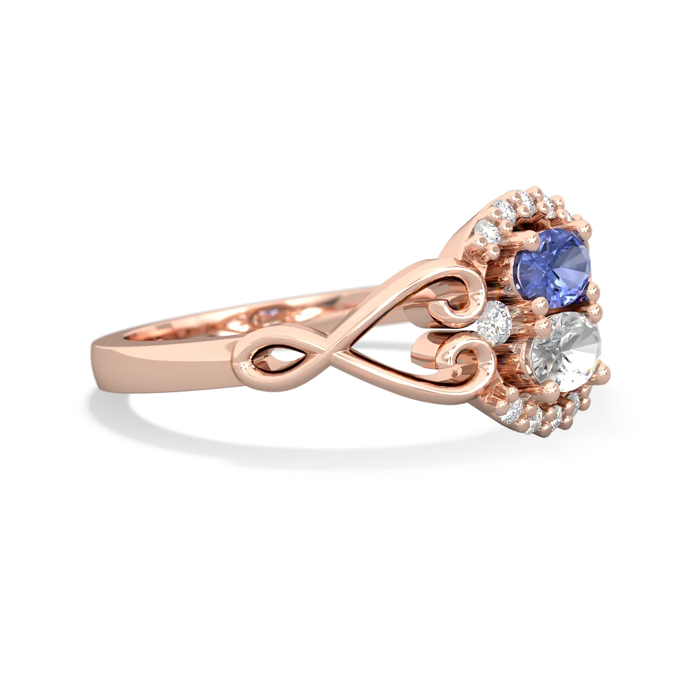 Tanzanite Love Nest 14K Rose Gold ring R5860