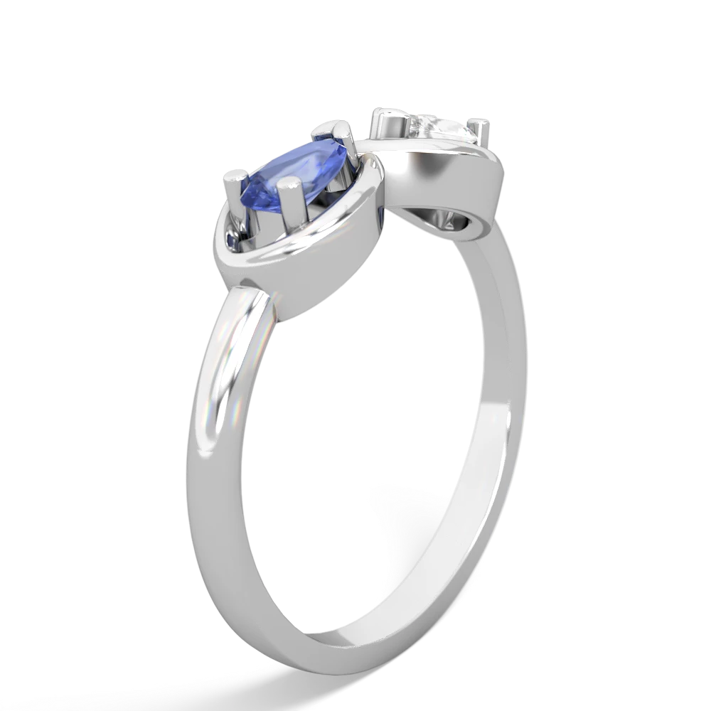 Tanzanite Infinity 14K White Gold ring R5050