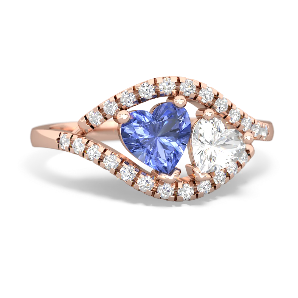 Tanzanite Mother And Child 14K Rose Gold ring R3010