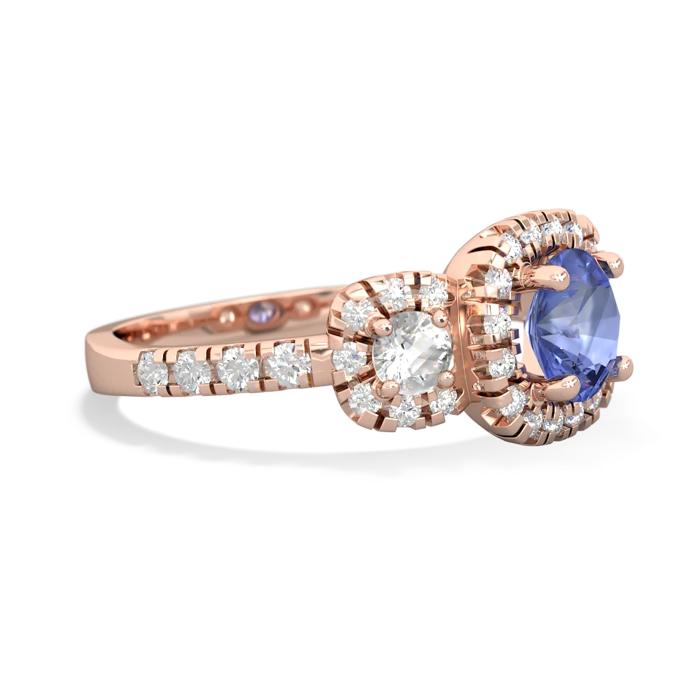 Tanzanite Regal Halo 14K Rose Gold ring R5350