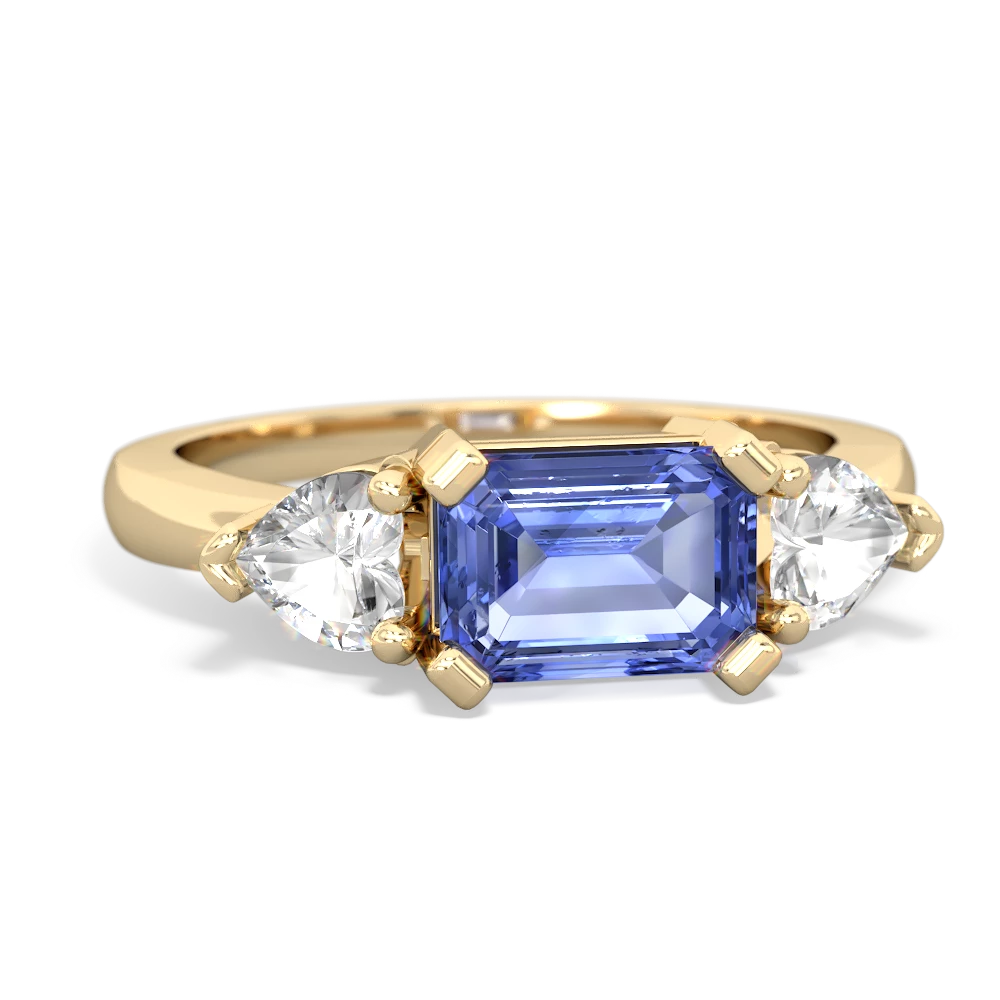 Tanzanite Three Stone 14K Yellow Gold ring R5235