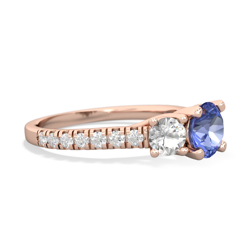 Tanzanite Pave Trellis 14K Rose Gold ring R5500