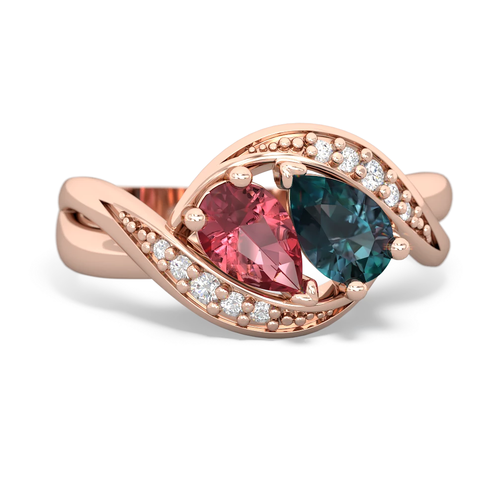 Pink Tourmaline Summer Winds 14K Rose Gold ring R5342