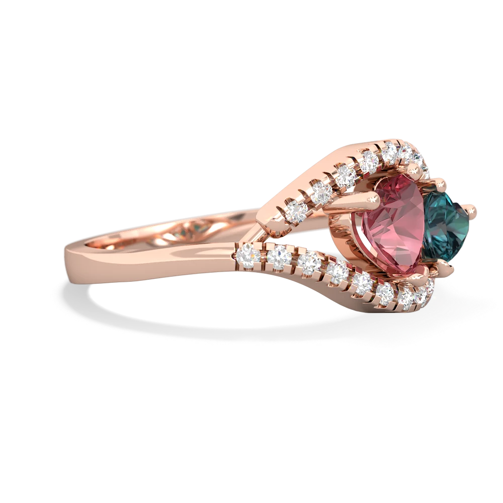 Pink Tourmaline Mother And Child 14K Rose Gold ring R3010