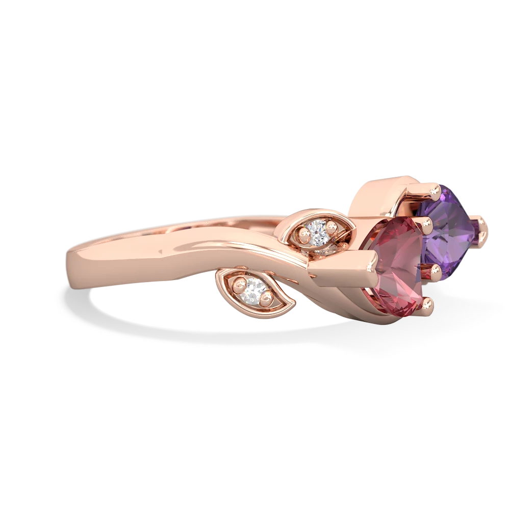 Pink Tourmaline Floral Elegance 14K Rose Gold ring R5790