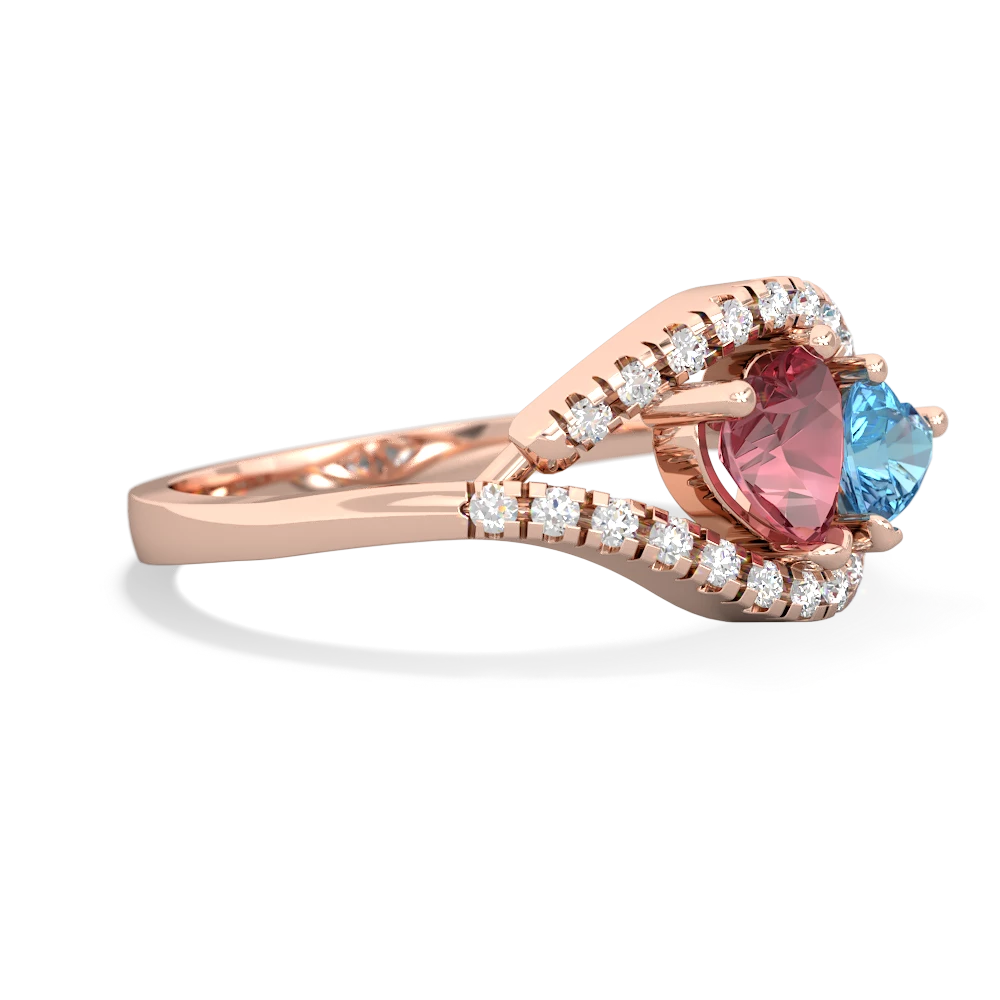 Pink Tourmaline Mother And Child 14K Rose Gold ring R3010