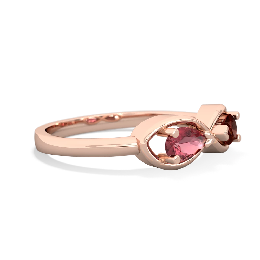 Pink Tourmaline Infinity 14K Rose Gold ring R5050