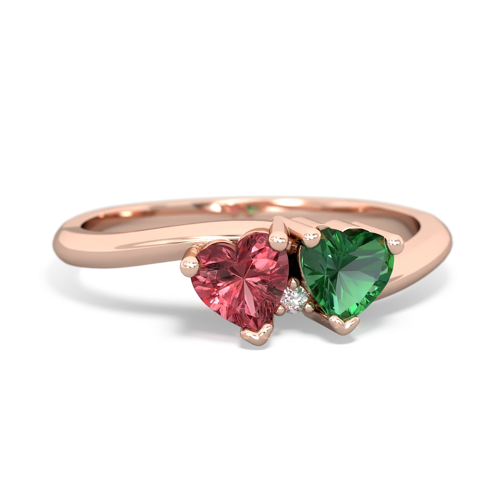 Pink Tourmaline Sweethearts 14K Rose Gold ring R5260