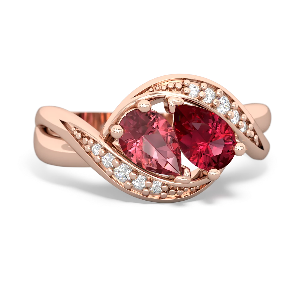 Pink Tourmaline Summer Winds 14K Rose Gold ring R5342