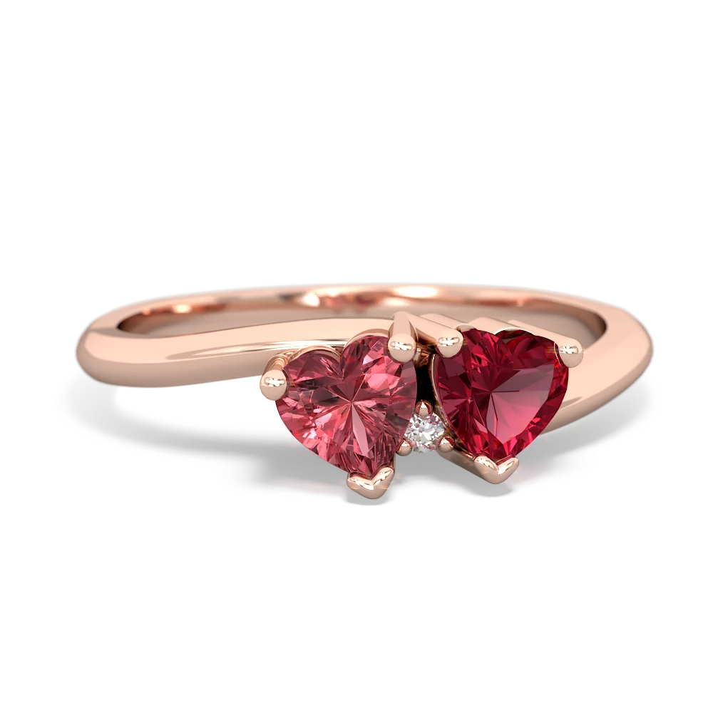 Pink Tourmaline Sweethearts 14K Rose Gold ring R5260