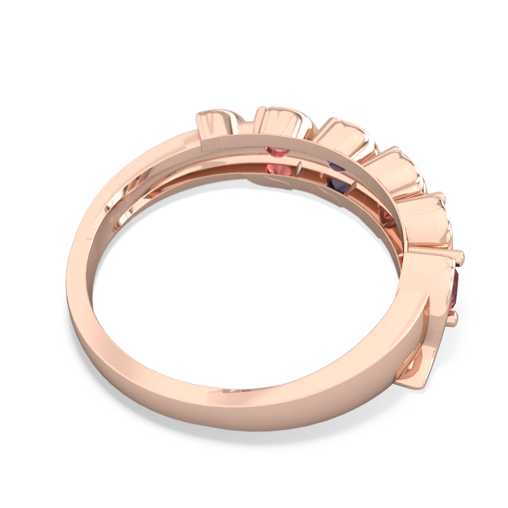 Pink Tourmaline Anniversary Band 14K Rose Gold ring R2089