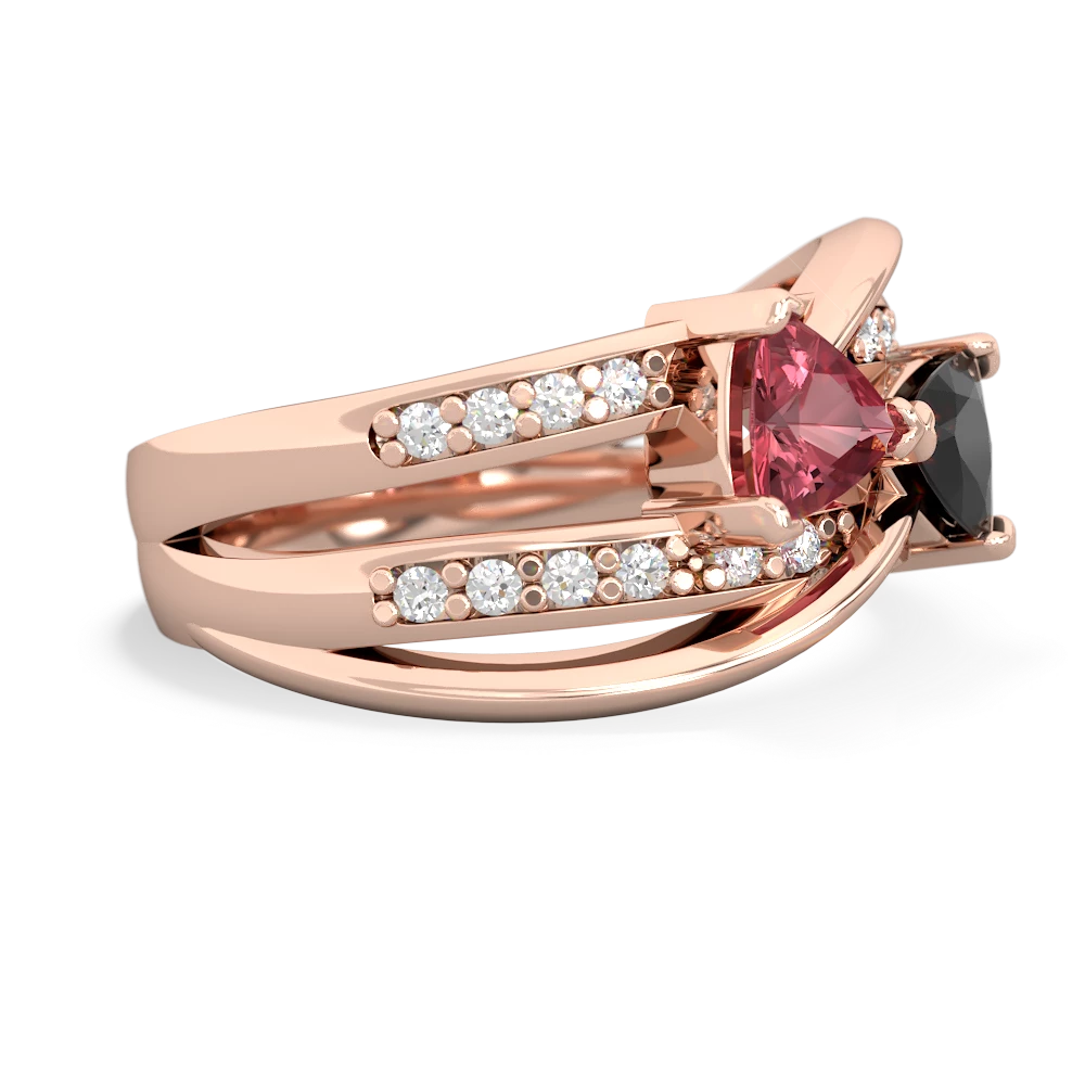 Pink Tourmaline Bowtie 14K Rose Gold ring R2360