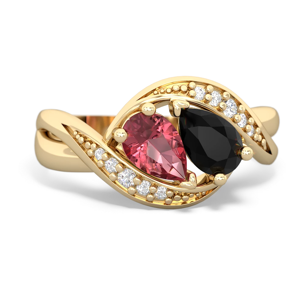 Pink Tourmaline Summer Winds 14K Yellow Gold ring R5342