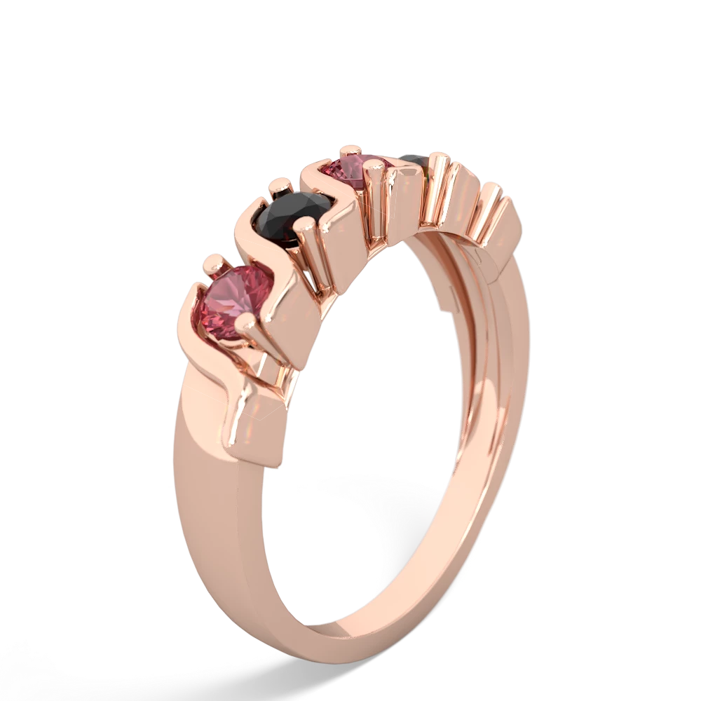 Pink Tourmaline Anniversary Band 14K Rose Gold ring R2089