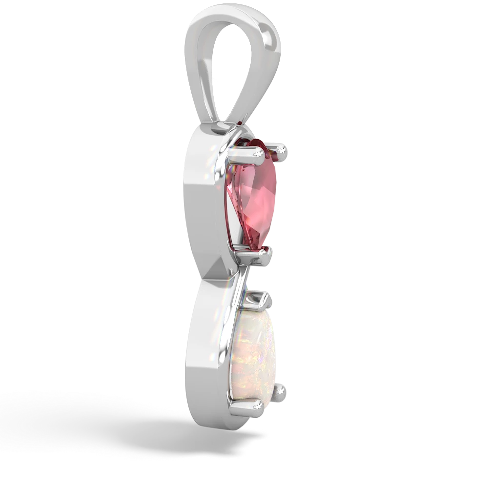 Pink Tourmaline Infinity 14K White Gold pendant P5050