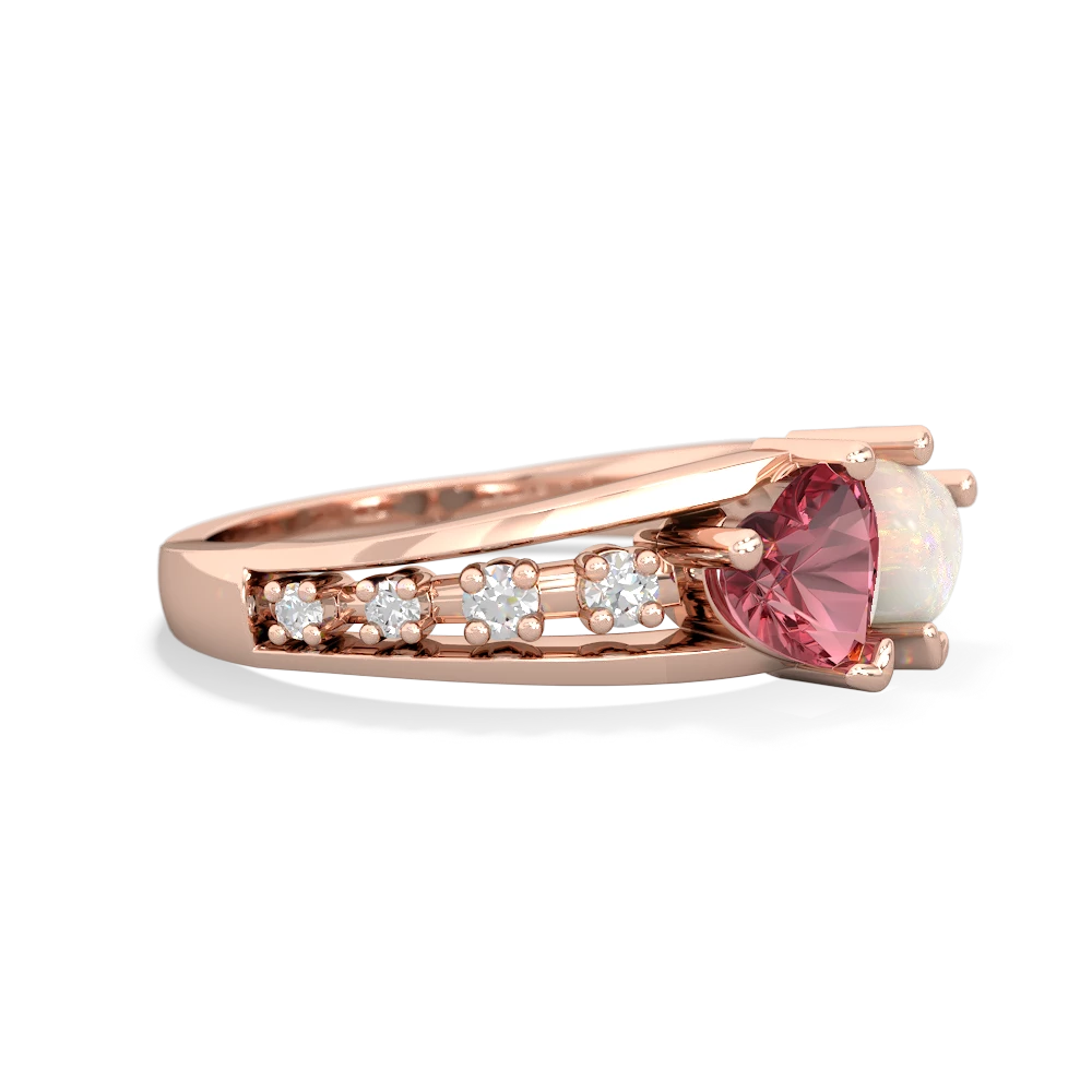 Pink Tourmaline Heart To Heart 14K Rose Gold ring R3342