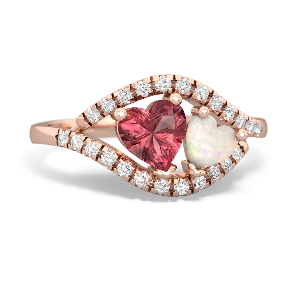 Pink Tourmaline Mother And Child 14K Rose Gold ring R3010