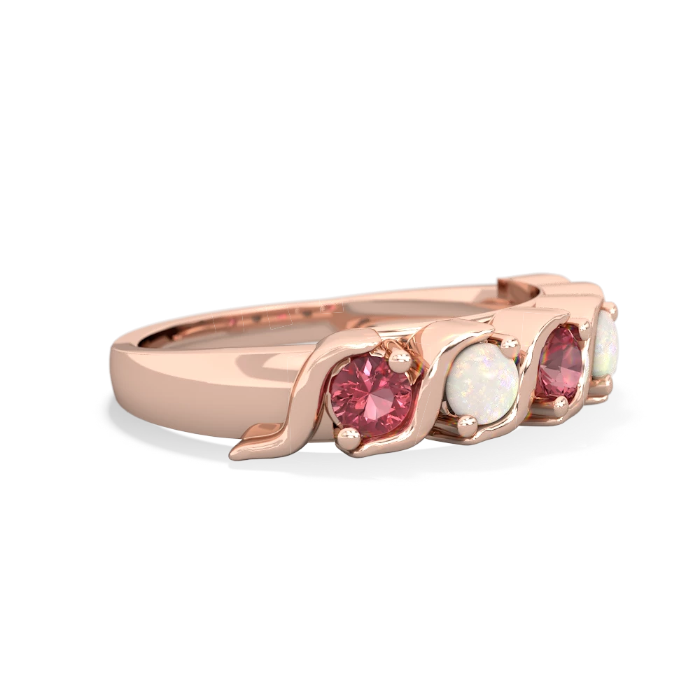 Pink Tourmaline Anniversary Band 14K Rose Gold ring R2089