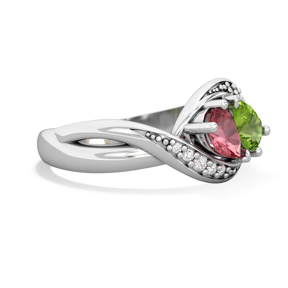 Pink Tourmaline Summer Winds 14K White Gold ring R5342