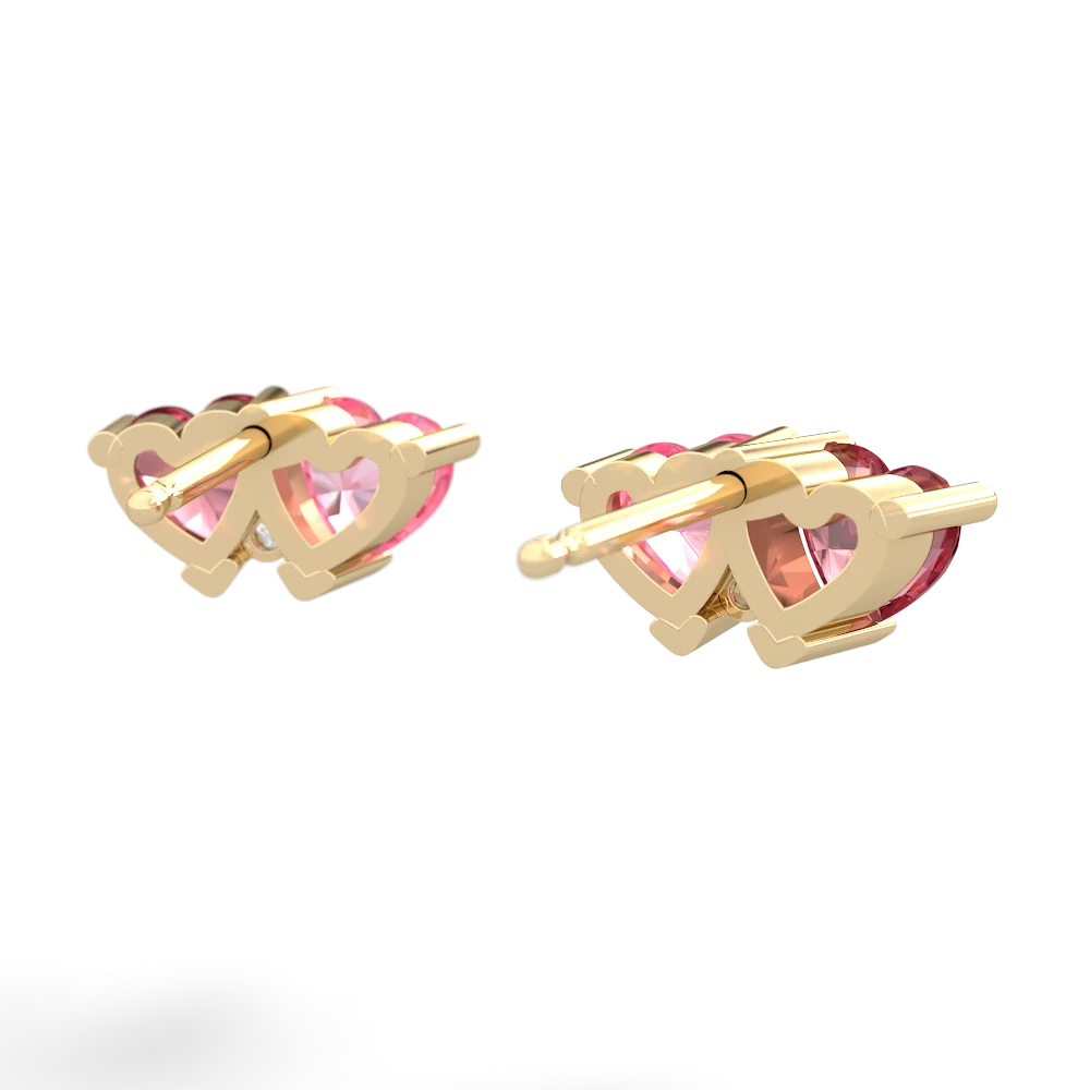 Pink Tourmaline Sweethearts 14K Yellow Gold earrings E5260