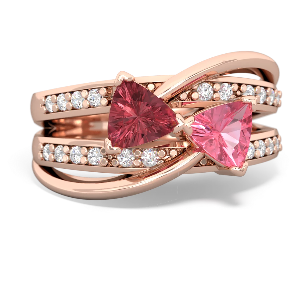 Pink Tourmaline Bowtie 14K Rose Gold ring R2360