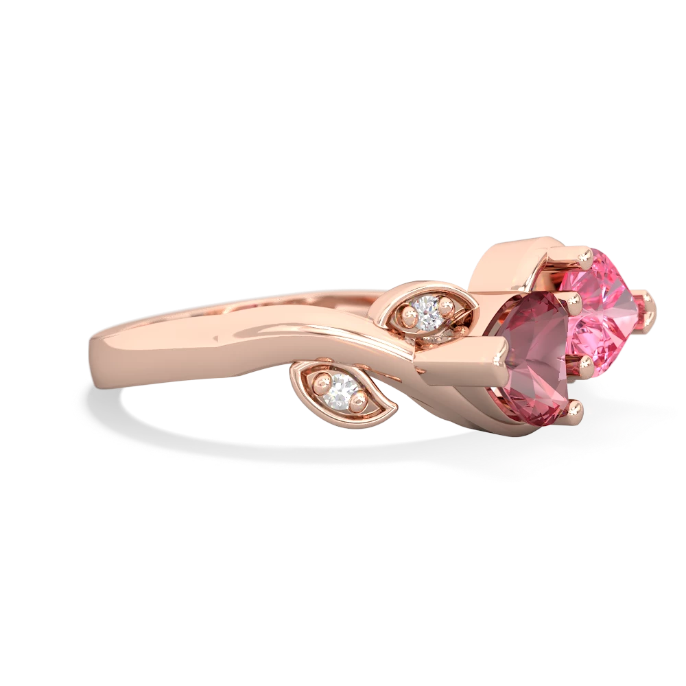 Pink Tourmaline Floral Elegance 14K Rose Gold ring R5790