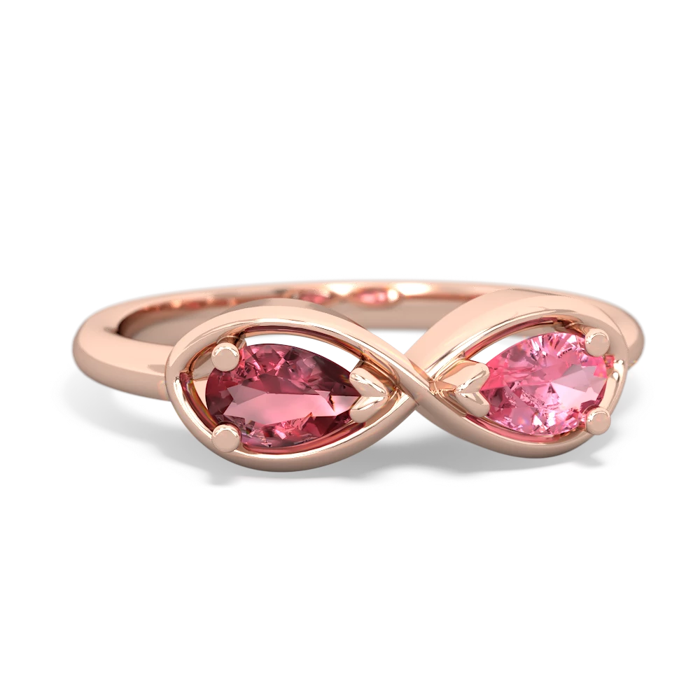 Pink Tourmaline Infinity 14K Rose Gold ring R5050