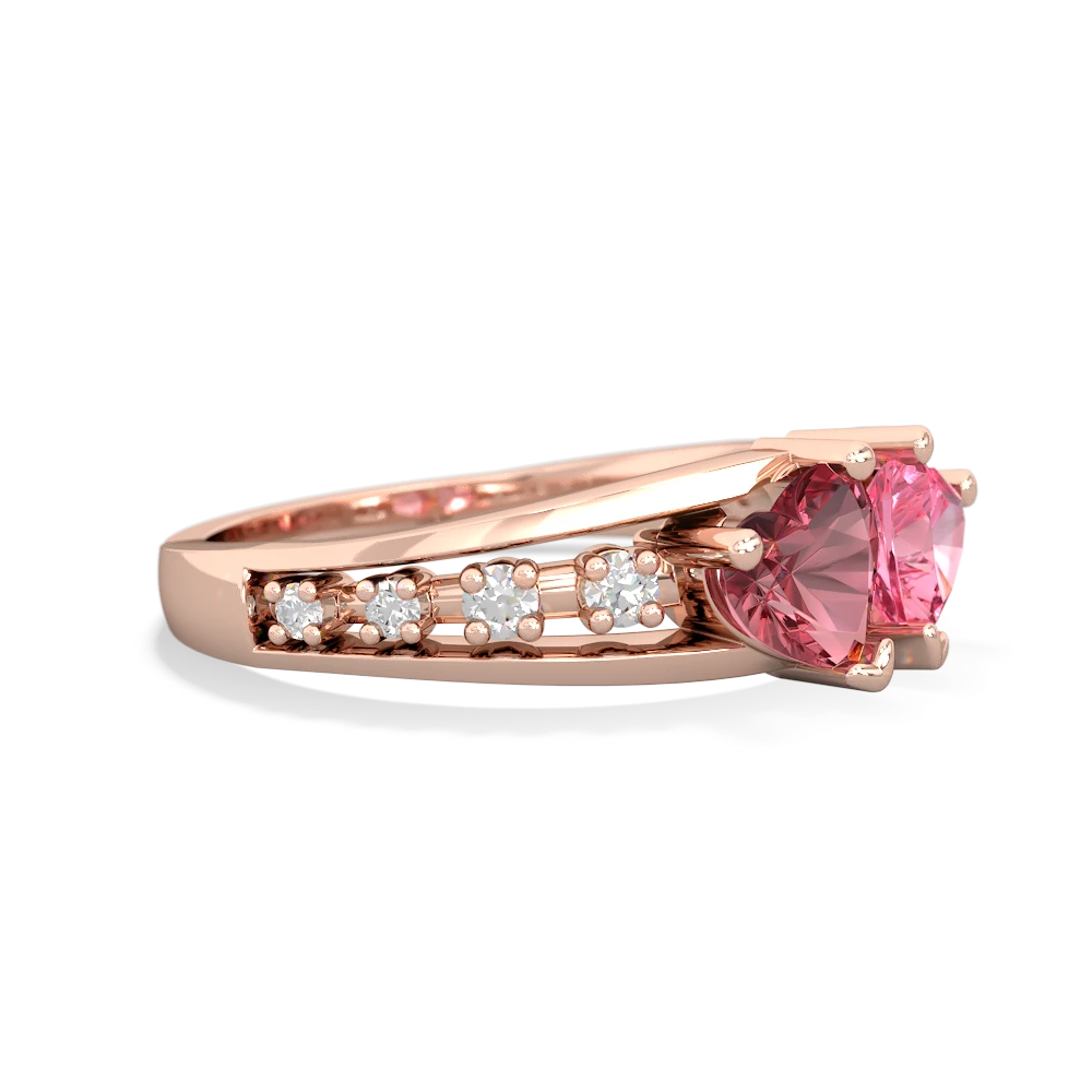 Pink Tourmaline Heart To Heart 14K Rose Gold ring R3342