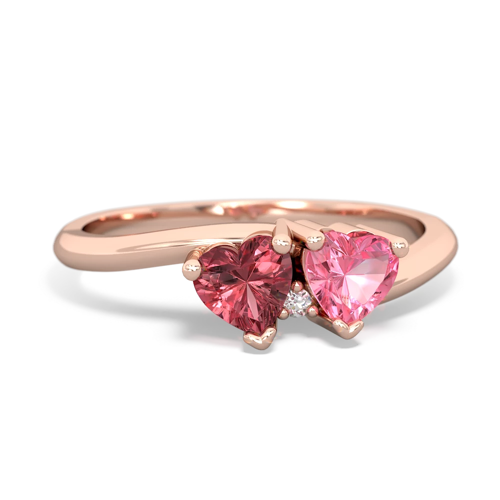 Pink Tourmaline Sweethearts 14K Rose Gold ring R5260