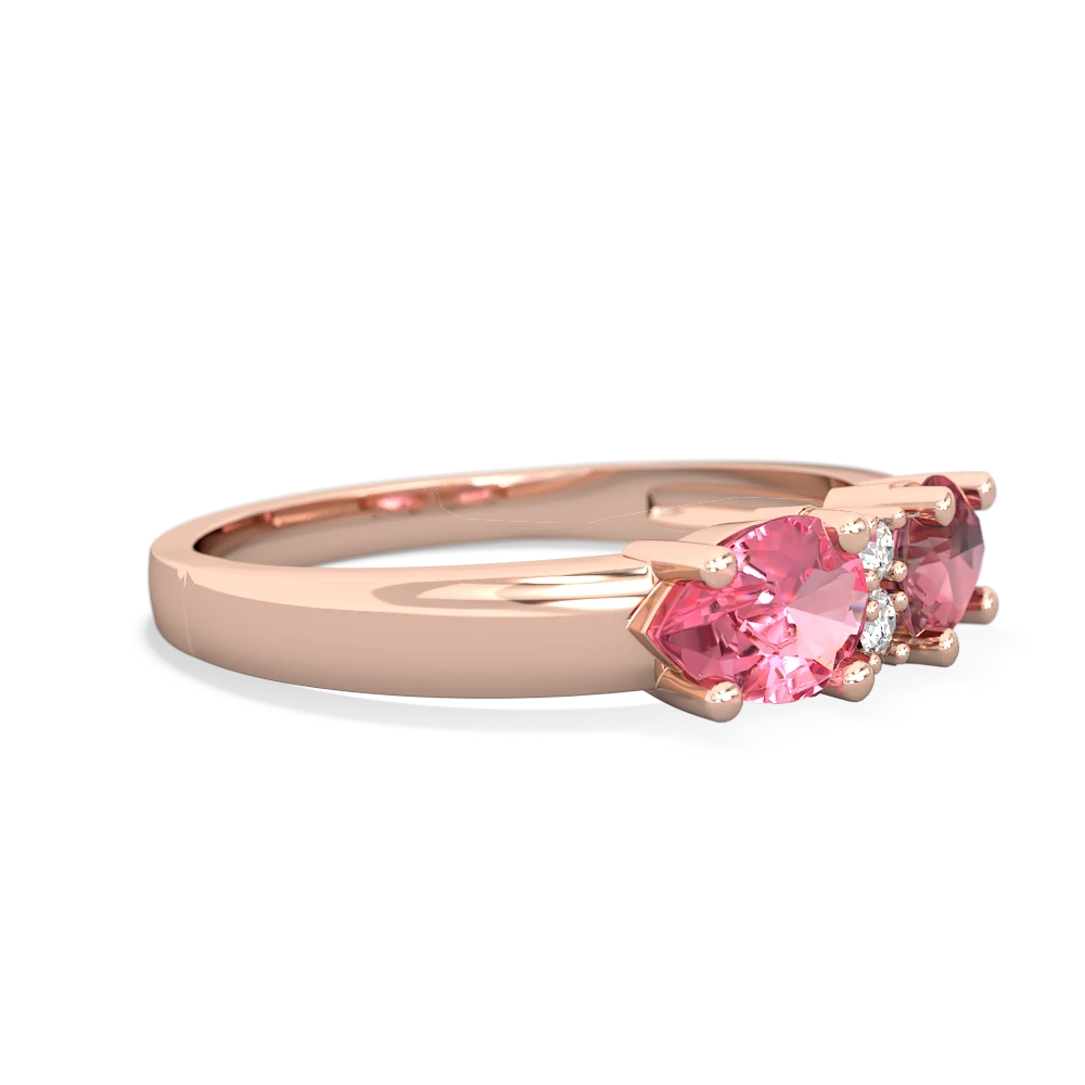 Pink Tourmaline Pear Bowtie 14K Rose Gold ring R0865