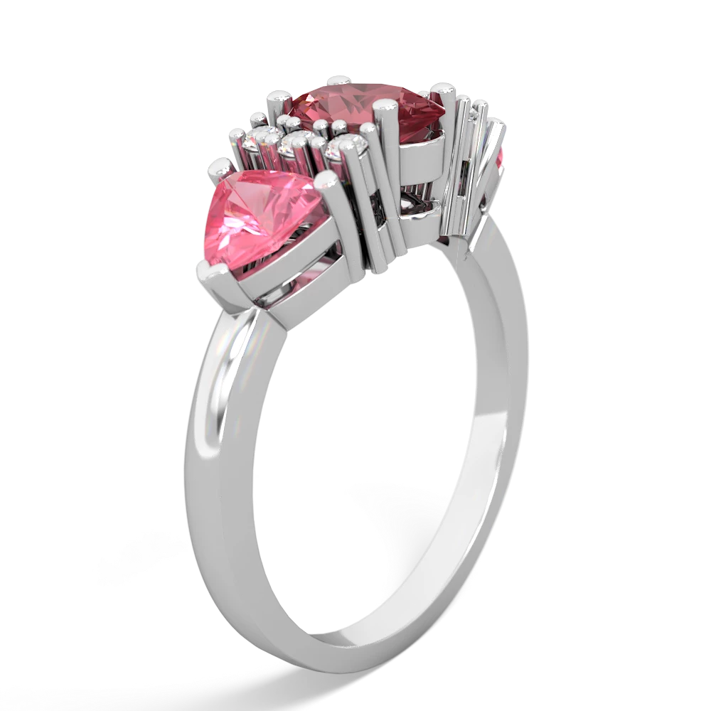 Persian Silver Ring with Pink Topaz for Men Jalal - ShopiPersia