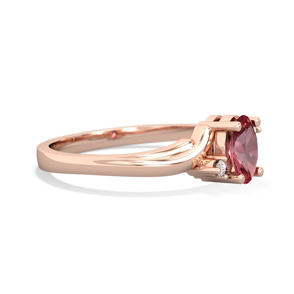 Pink Tourmaline Elegant Swirl 14K Rose Gold ring R2173