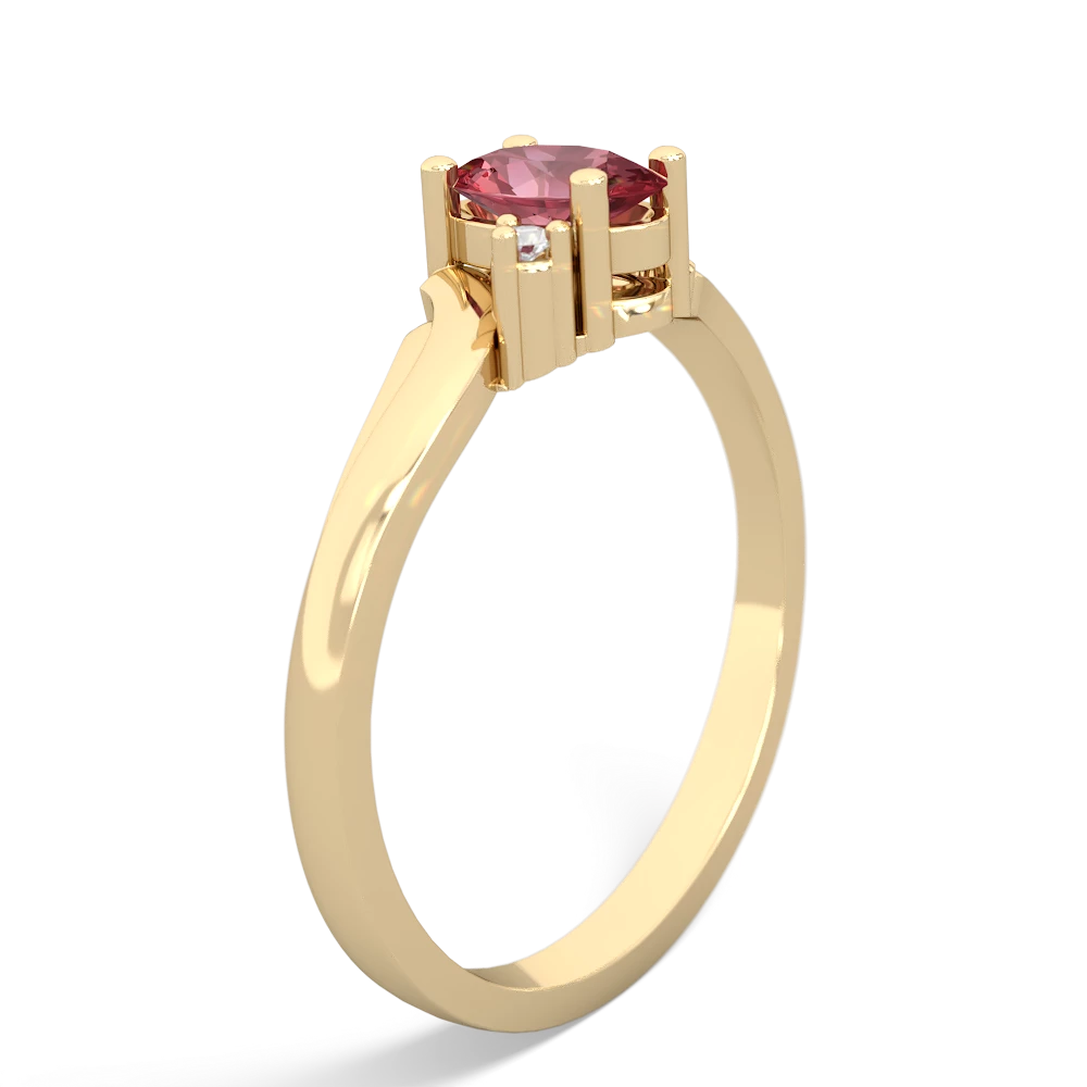 Pink Tourmaline Elegant Swirl 14K Yellow Gold ring R2173