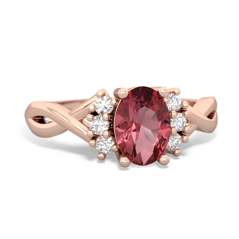 Pink Tourmaline Victorian Twist 14K Rose Gold ring R2497