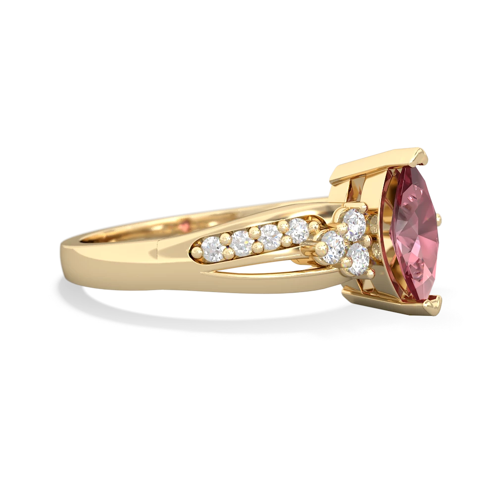 Pink Tourmaline Royal Marquise 14K Yellow Gold ring R2343