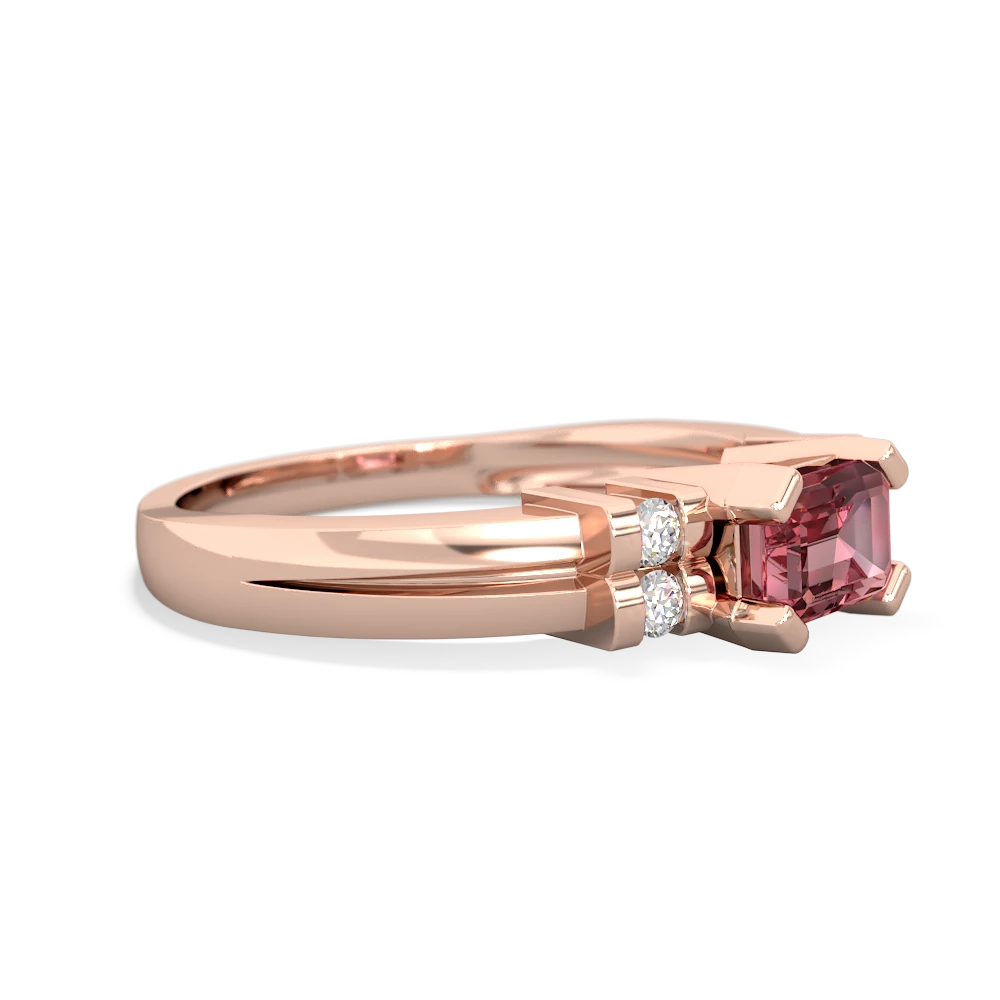 Pink Tourmaline Art Deco East-West 14K Rose Gold ring R2590