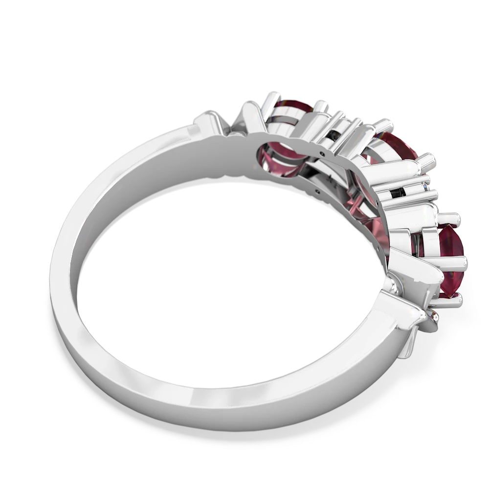 Pink Tourmaline Hugs And Kisses 14K White Gold ring R5016